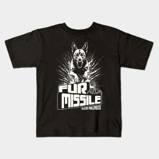 Fur Missile -Belgium Malinois Kids T-Shirt